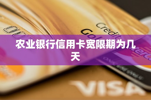 农业银行信用卡宽限期为几天