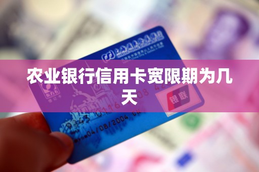 农业银行信用卡宽限期为几天
