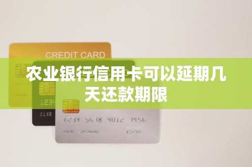 农业银行信用卡可以延期几天还款期限