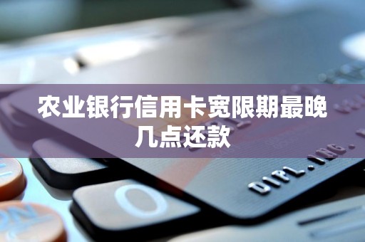 农业银行信用卡宽限期最晚几点还款