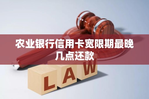 农业银行信用卡宽限期最晚几点还款