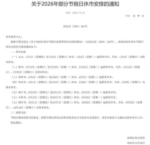 2026年9月1日A股正常开市吗？看官方休市安排
